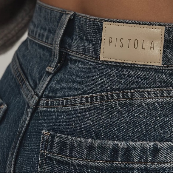 Pistola Turner Barrel Jeans 31 Valet Denim Blue Casual High Tapered Wide Leg - Picture 14 of 14